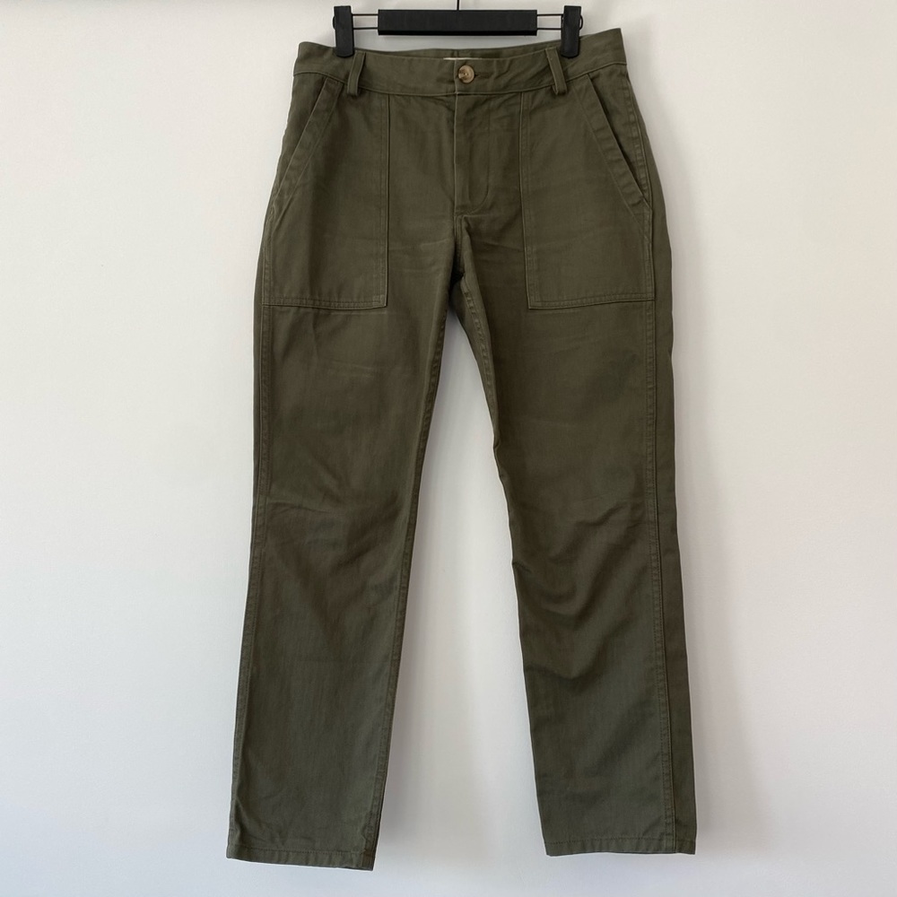 Taylor Stitch Green Army Pants Size 4